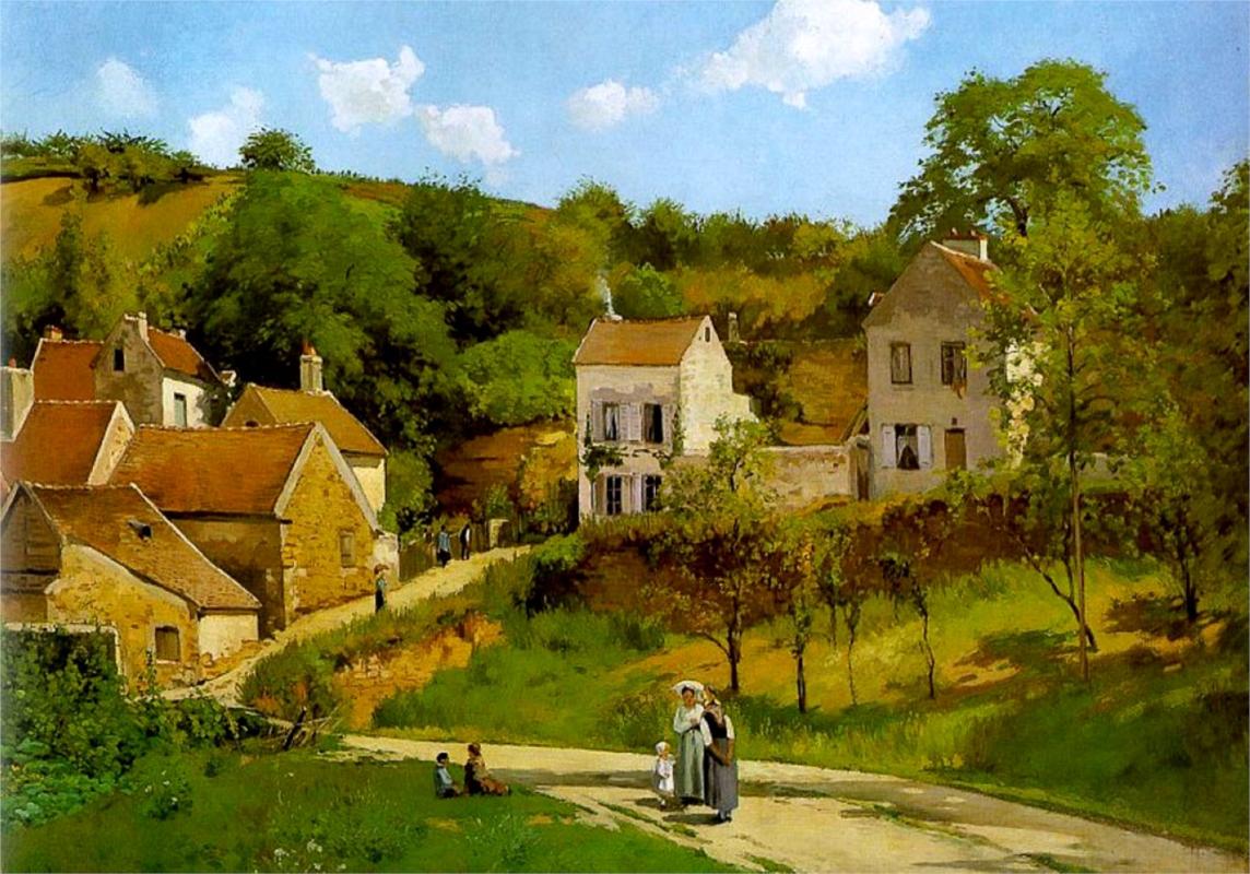 L Hermitage at Pontoise - Camille Pissarro Paintings